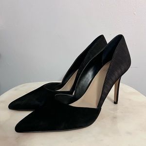 Vince Camuto Black Kidsuede D’orsay Heels